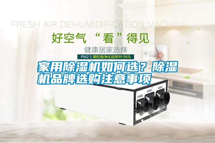 家用除濕機如何選？除濕機品牌選購注意事項