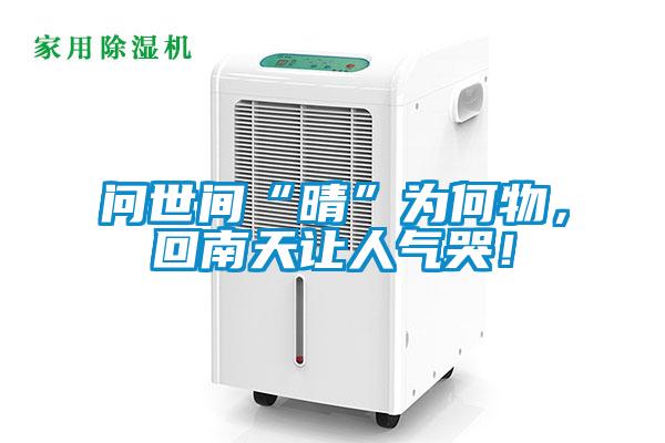問世間“晴”為何物，回南天讓人氣哭！