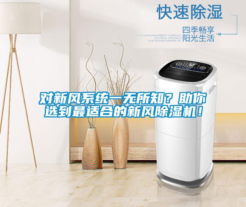 對新風系統一無所知？助你選到最適合的新風除濕機！