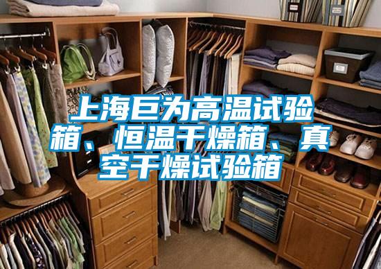 上海巨為高溫試驗箱、恒溫干燥箱、真空干燥試驗箱