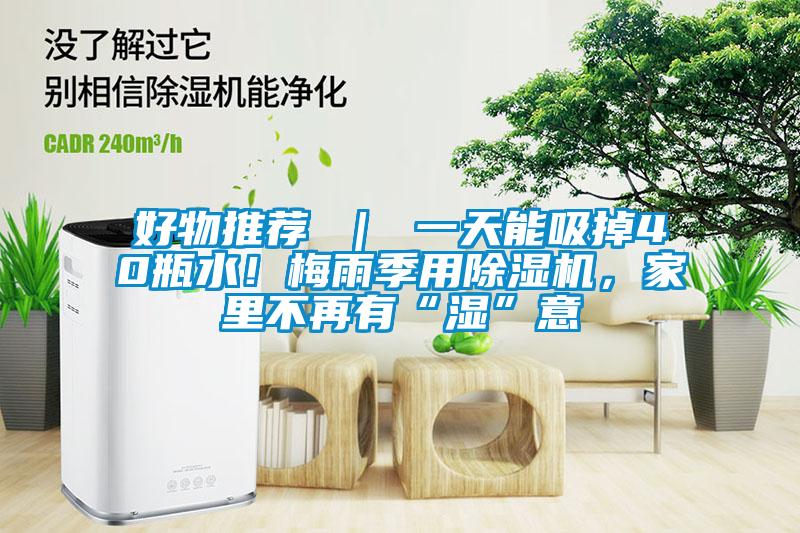好物推薦 ｜ 一天能吸掉40瓶水！梅雨季用除濕機，家里不再有“濕”意