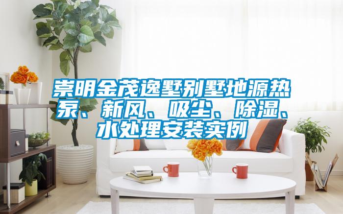 崇明金茂逸墅別墅地源熱泵、新風、吸塵、除濕、水處理安裝實例