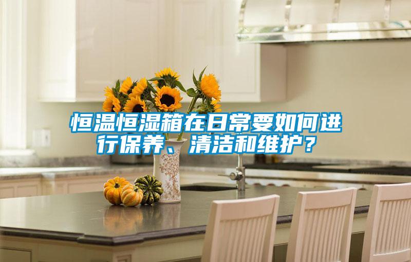 恒溫恒濕箱在日常要如何進行保養、清潔和維護？