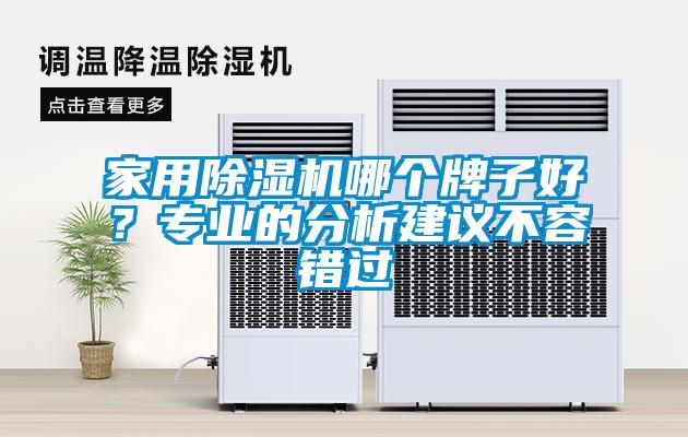 家用除濕機哪個牌子好？專業的分析建議不容錯過