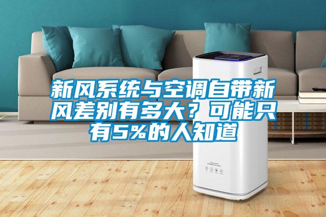 新風系統與空調自帶新風差別有多大？可能只有5%的人知道