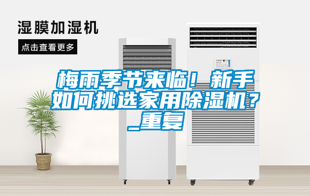 梅雨季節來臨！新手如何挑選家用除濕機？_重復